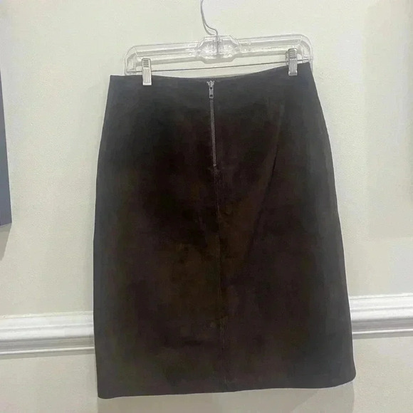 Gap Suede Brown Pencil Skirt, size 4 - Picture 6 of 7